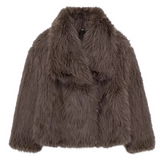 Zara Fur Jacket Brown